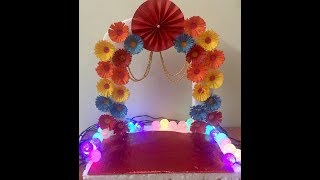 Ganapati makhar at home/Ganesh Pooja decoration/Ganpati Makhar decoration