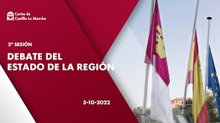 Debate sobre el Estado de la Región. Sesión II. 05-10-2022