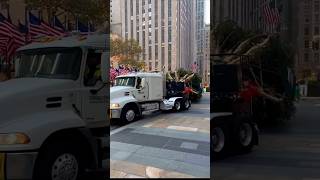 The Rockefeller Center 2024 Christmas tree arriving for installation