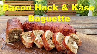 Bacon Hack und Käse Baguette