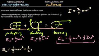 fpb115 - Energia kinetyczna ruchu tocznego - Zadanie z fizyki - filoma.org