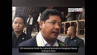 Shad Nongkrem: CM announces funds for cultural festivals