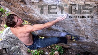 Quinn Spadafora sends "Tetris" V12 at Wild Basin