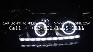 Headlamp Harrier Double Projector + DRL Lexus Style