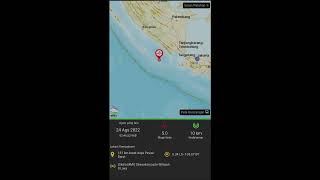 Info Gempa hari Ini, gempa 5.0 mengguncang Pesisir lampung Barat #bencanaalam #gempa #shorts #shorts