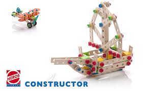 Set constructie din lemn Eichhorn Constructor Biplane / Helicopter / Windmill