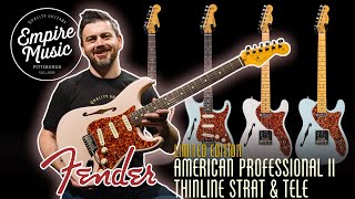 Fender American Professional II Thinline Stratocaster and Telecaster