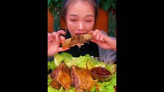 Eating Beef Ribs ASMR Style #shorts #mukbang #beefribs #asmr