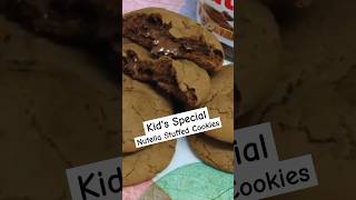 Nutella Stuffed Chocolate Chip Cookies Recipe in Hindi #shorts #shortsfeed