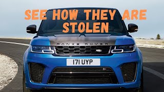 RangeRover stolen via OBD theft, door locks picked, steering lock cut off