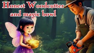 Honest Woodcutter and the Golden Magic Bowl | Fairy tale for kid's in English | listen stories