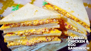 Loaded Chicken and Egg Mayonnaise Sandwich - Delicious and Quick Recipe