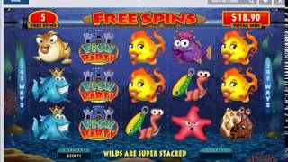 Fish Party Online Slot Machine Video Slot Live Play  Free Spins Mini Jackpot