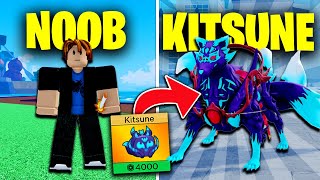 1 SUB = KITSUNE Perm 🔴Day 2 of Playing Blox Fruits (Roblox)