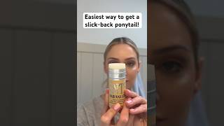 This Hair Wax Stick is the easiest way to get a sleek ponytail look! #productreview #hairtutorial