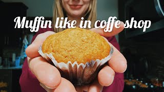 Banana Muffins like in coffee shop,  moist soft and delicious