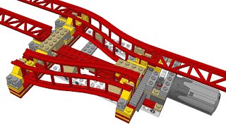 How to make Lego Roller Coaster Switch Rail 3