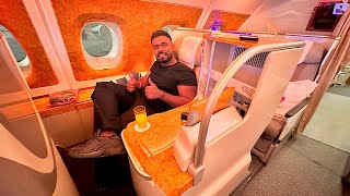 UnBoxing the EMIRATES A380 BUSINESS CLASS EXPERIENCE : UNLIMITED FOOD & DRINKS