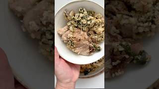 Creamy chicken with quinoa. Full recipe in the deception