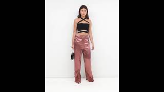 Satin trousers