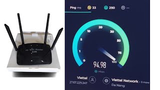 Test Tốc Độ Bộ Phát Wifi Đen 4 Râu Với Sim 4G Viettel Tốc Độ 90Mbps