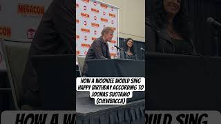 #JoonasSuotamo singing #HappyBirthday as a #Wookiee at #Megacon 2024 - #Shorts #Chewbacca