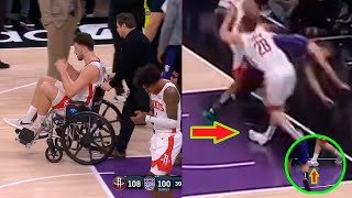 Alperen Sengun leaves in a wheelchair after an ankle injury😬