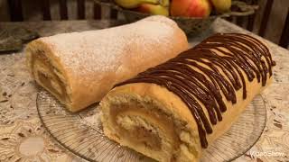 ЛЕНИВЫЙ рулет с ЯБЛОКАМИ за 15 минут! lazy apple roll in 15 minutes