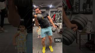 80kg dumbbell curl natural power 🔥💪