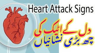 دل کے اٹیک کی چھ بڑی نشانیاں  ,   Six Most Common Symptoms of Heart Attack