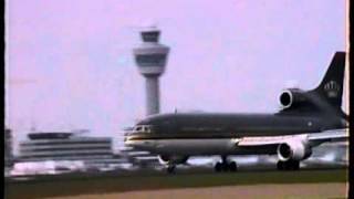 Amsterdam Schiphol 1991: Royal Jordanian TriStar take off