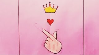 ❤️how to draw midil finger with love king #drawing #art and craft ideas