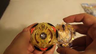 UNBOXiNG REViEW OF  BEYBLADE BURST TURBO SLiNG SHOCK  DUO BOOSTER PACK.