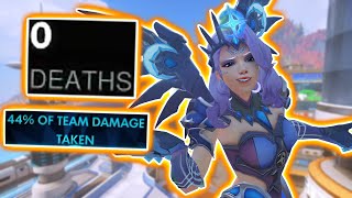 FLAWLESS 0-DEATH MERCY CARRY - Overwatch