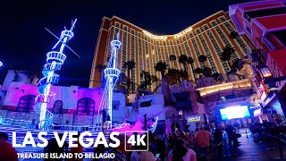 LAS VEGAS STRIP WALKING TOUR 4K 🇺🇸