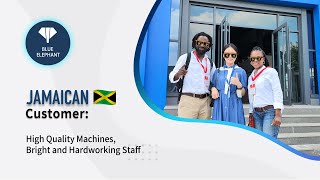 Welcome Jamaican Customers to Come to Blue Elephant Factory to Inspect Their 1325 ATC CNC Router