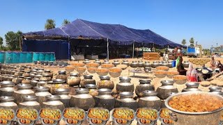 desert Village beautiful cultural marriage ceremony | mega cooking food | village marriage