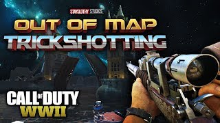 OUT OF THE MAP TRICKSHOTTING ON WORLD WAR 2! ft. Slothy