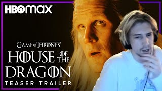 xQc reacts to House of the Dragon ||Official Teaser Trailer