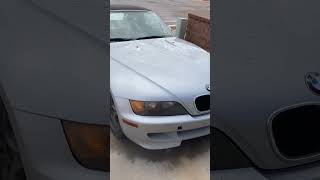 Emma got violated! 1998 BMW M Roadster got hit in a parking lot. #bmw #mpower #mroadster #shorts