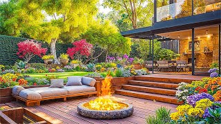 Morning Coffee Porch Ambience with Gentle Spring Jazz 🎹 Relaxing Piano Jazz Music for Good Moods