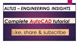 Autocad lesson 2 - Circle, Rectangle, Elipse