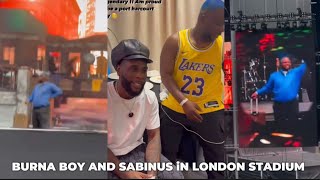 Funny Moment Sabinus Brought out Burna Boy on stage at his London stadium concert