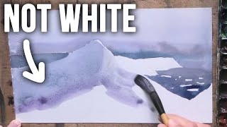 Snow ISN’T White | Beginner Watercolor Lesson