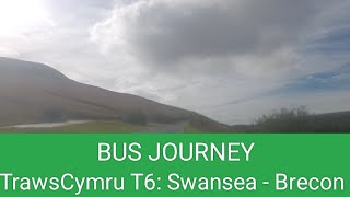 🇬🇧 BUS JOURNEY | Adventure Travel "TrawsCymru" T6: Swansea ➔ Brecon