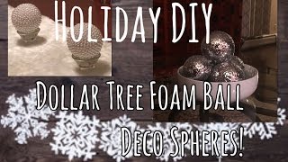 Dollar Tree DIY | Glam Holiday Sequined  & Pearl Balls | Christmas Decor | The Green Notebook