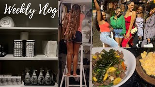 WEEKLY VLOG  |  ORGANIZING LINEN & HAIR PRODUCT CLOSETS + DINNER WITH THE GIRLS