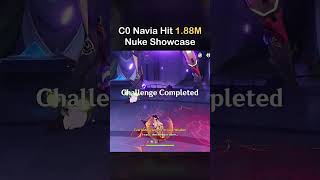 C0 Navia hit 1.88m nuke showcase #genshinimpact #navia