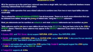 SQL 104 JOIN Introduction or How can I JOIN data from other tables?
