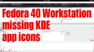 Fedora 40 Workstation how to fix missing icons in KDE apps - April 2024 - b82c6acd